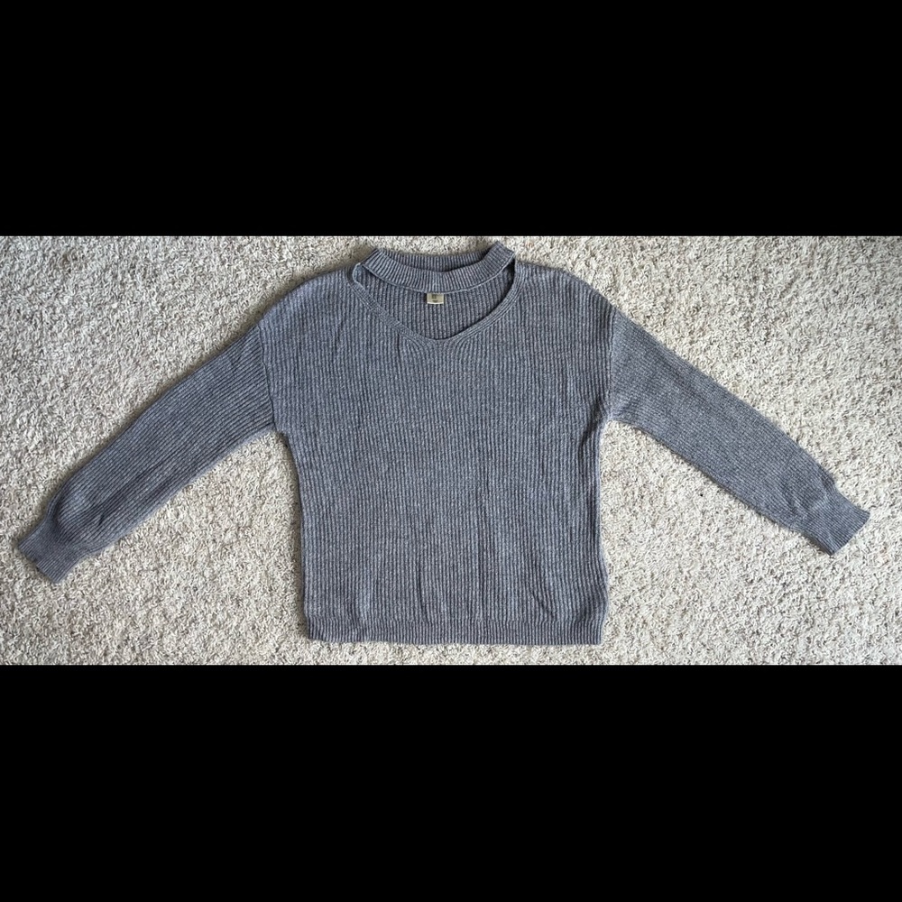 V-neck cutout Sweater